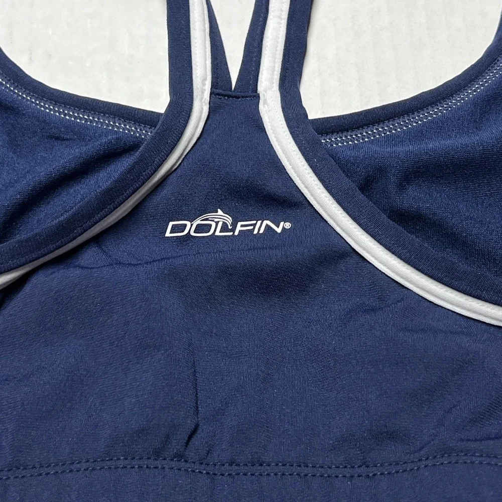 Dolfin‎ Swimwear Bikini Top Navy Blue & White Medium